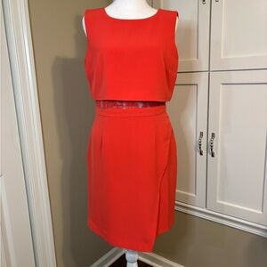 Gianni Bini Size 6 Slight Asymmetrical Lace Under Crop Sleeveless Dress